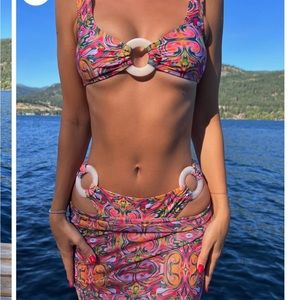 Strawberry Milk Mob Full Bikini Set with Cover